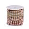 11M Polyester Braided Cord with Cotton Core & Metallic Thread, Light Coral, 2.5mm, about 10.0465 Yards(11m)/Roll