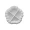 Silicone Coaster Molds, White, Flower, 120x20mm