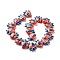 Handmade Porcelain Beads, Hand Painted Ceramic Beads, Fish, Red, 17~18x21~22x7~7.5mm, Hole: 2mm