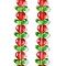 Transparent Glass Beads Strands, Leaf & Heart, Red, 7.5~9.5x10.5~14x4~5mm, Hole: 1mm, about 54pcs/strand, 14.96~15.24''(38~38.7cm)
