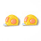 Opaque Resin Cabochons, Tool Theme, Tape Measure Pattern, 14x20.5x7mm