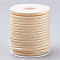 Polyester Cords, PeachPuff, 4mm, about 15yards/roll