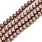 Baking Paint Pearlized Glass Pearl Round Bead Strands, Camel, 8~9mm, Hole: 1mm, about 100~105pcs/strand, 31.4 inch