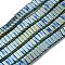 Electroplated Non-magnetic Synthetic Hematite Beads Strands, Rectangle, 2-Hole, Pale Turquoise, 6x2x3mm, Hole: 1.2mm, about 198pcs/strand, 16.02 inch(40.7cm)