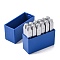 Iron Seal Stamps, Mixed Patterns, Platinum, 65.5x10mm, 12pcs/box