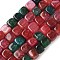 Natural Dragon Veins Agate Beads Strands, Dyed & Heated, Cube, Crimson, 9~10x9~10x9~10mm, Hole: 1mm, about 40pcs/strand, 14.37''(36.5cm)