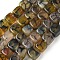Natural Dragon Veins Agate Beads Strands, Dyed & Heated, Cube, Peru, 9~10x9~10x9~10mm, Hole: 1mm, about 40pcs/strand, 14.37''(36.5cm)