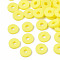 Handmade Polymer Clay Beads, Disc/Flat Round, Heishi Beads, Yellow, 8x0.5~1mm, Hole: 2mm, about 13000pcs/1000g