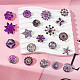 20Pcs Alloy Rhinestone Snap Button&nbsp;BUTT-GO0001-03A-4