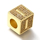 Brass Cubic Zirconia Beads&nbsp;KK-Q818-01I-G-2