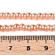 ベーキングペイント、ガラスパールビーズの連  パールカラーの  ラウンド  砂茶色  3~4mm  穴：0.5mm  約195個/連  23.6インチ&nbsp;X-HY-Q003-3mm-33-4