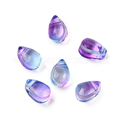 Glass Beads, Teardrop, Dark Violet, 6x4x4mm, Hole: 1mm