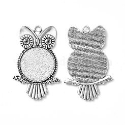Tibetan Style Alloy Pendant Rhinestone Cabochon Settings&nbsp;TIBEP-4494-AS-FF