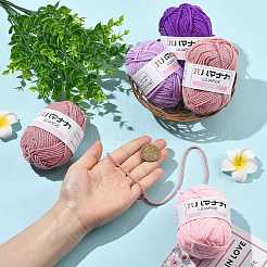 12 Skeins 4 Colors 4-Ply 59.7%Polyester & 40.3%Acrylic Fiber Yarn for Tufting Gun Rugs&nbsp;OCOR-FS0001-07E