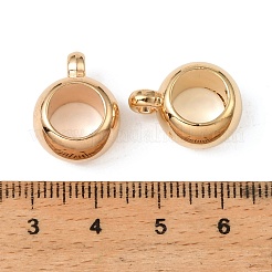 Ccb プラスチック チューブ ベイル  ラウンド  ゴールドカラー  18x9x14mm  穴：1.8mm  内径：8.5mm&nbsp;CCB-C002-01E-G