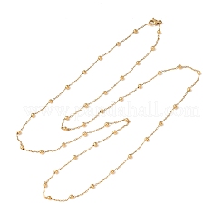 304 Stainless Steel Ball Link Chain/Satellite Chain Necklaces&nbsp;SA-CBA4160-20G