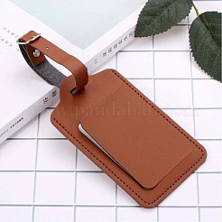 カットホロー 4個 PUレザー ラゲッジタグ  鉄のクラスプ付  旅行IDラベル  スーツケース名札  シエナ  111x70mm&nbsp;OFST-CL0001-01A-02