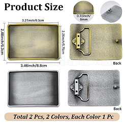 合金バックル  長方形  ミックスカラー  63x88x8mm  内径：57.5mm  1pc /カラー&nbsp;FIND-CL0002-13C