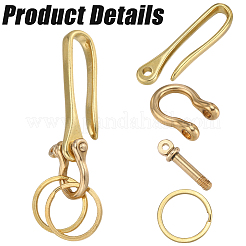 1PC U-Shaped Brass Key Hook Shackle Clasps&nbsp;KK-CP0001-05B