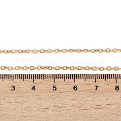 304ステンレススチールアズキチェーンネックレス  カニカン付き  ゴールドカラー  17.7インチ（45cm）  1連/袋&nbsp;X-NJEW-K090-01G