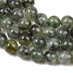 天然石プレナイトビーズ連売り  ラウンド  グレードAB  6mm  穴：1mm  約67個/連  15.3インチ（39cm）&nbsp;G-P322-48-6mm