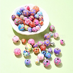 60Pcs 3 Styles Handmade Polymer Clay Beads&nbsp;FIND-YW0004-69