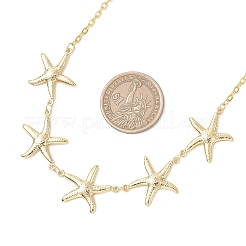 Ocean 304 Stainless Steel Starfish Bib Necklaces for Women&nbsp;NJEW-JN05920