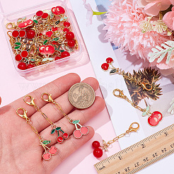 30Pcs 6 Styles Alloy Resin Pendant Decorations&nbsp;HJEW-BM0001-18