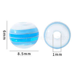 50Pcs Transparent Stripe Resin Beads&nbsp;RESI-YW0001-02E