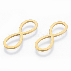 201ステンレススチールコネクタチャーム  無限大  18KGP本金メッキ  21.5x7.5x1mm  内径：5.5x8.5mm&nbsp;STAS-N090-T18-2