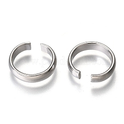 変色しない201ステンレス鋼クイックリンクコネクター  フラットラウンド  ステンレス鋼色  16.5x3.8mm  内径：13mm&nbsp;STAS-C018-21P