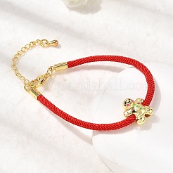 Christmas Nylon Cord Bracelets&nbsp;LS-BJEW-L715-02G-01