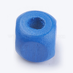 天然木のビーズ  染め  キューブ  ミックスカラー  10x10x10mm  穴：3.5mm  約980個/500g&nbsp;WOOD-Q030-20