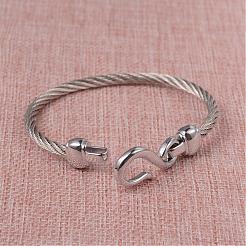 Tarnish Resistant 304 Stainless Steel Cuff Bangles&nbsp;BJEW-L605-05P