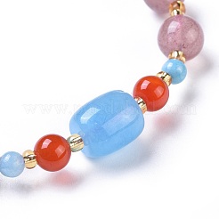 Natural Jade Stretch Charm Bracelets&nbsp;BJEW-I260-10