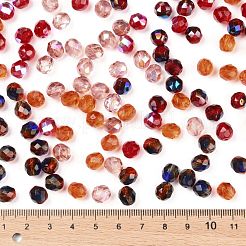 ファイアポリッシュチェコガラスビーズ  多面カット  アナナス属  レッド  7.5~8x8mm  穴：1.2mm  約120個/袋&nbsp;LAMP-O017-151-RM8