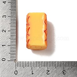 不透明樹脂デコデンカボション  模造パン  食べ物  22x13.5x12mm&nbsp;CRES-L043-D03