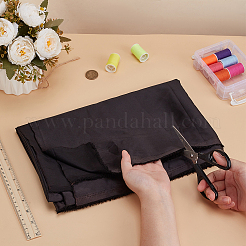 DIY クラフト用のポリエステル スパンデックス生地  服飾材料  ブラック  150x100x0.02cm&nbsp;DIY-WH0578-93A