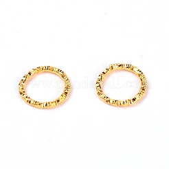 アイアン製丸カン  DIYジュエリークラフトおよびキーホルダーアクセサリー用の金属コネクター  ゴールドカラー  10x1.5mm  内径：8mm  25個/袋&nbsp;IFIN-WH0057-35B-G