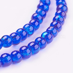 Crackle Glass Beads Strands&nbsp;X-CCG-Q001-4mm-14