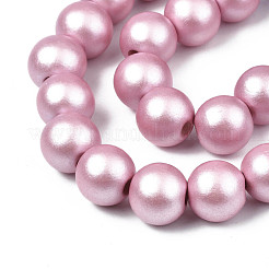 Painted Natural Wood Beads Strands&nbsp;WOOD-S053-58I