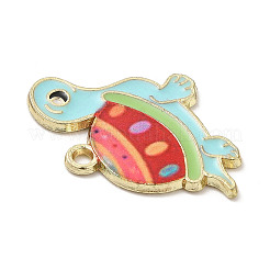 Light Gold Plated Alloy Enamel Pendants&nbsp;ENAM-L041-05C