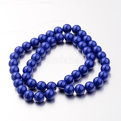Non-magnetic Synthetic Hematite Bead Strands&nbsp;G-F301-8mm-04