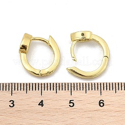 Teardrop Brass Micro Pave Clear Cubic Zirconia Hoop Earrings&nbsp;EJEW-D311-132G