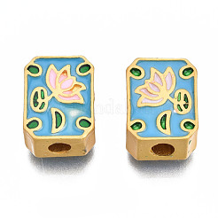 Rack Plating Alloy Enamel Beads&nbsp;ENAM-N056-036B