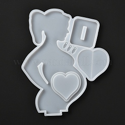 Mother's Day Pregnant Woman Photo Frame Silicone Bust Statue Molds&nbsp;DIY-F065-04