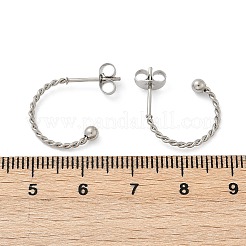 201 Stainless Steel Stud Earring&nbsp;EJEW-C131-06P