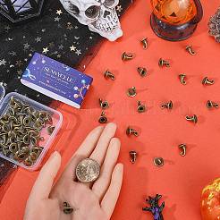 60 個のチベットスタイル合金チャーム  カドミウムフリー＆鉛フリー  魔女の帽子のチャーム  アンティークブロンズ  11x11mm  穴：2mm&nbsp;TIBEP-SC0003-01