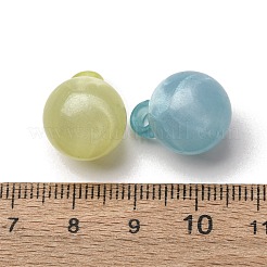 明るい透明なアクリルパーツ  ラウンド  きらめき力  暗闇で光る  ミックスカラー  18x14mm  穴：3mm&nbsp;LACR-S001-09