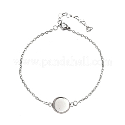 12Pcs 3 Color Blank Dome Flat Round Glass Link Bracelets Set&nbsp;BJEW-AB00003